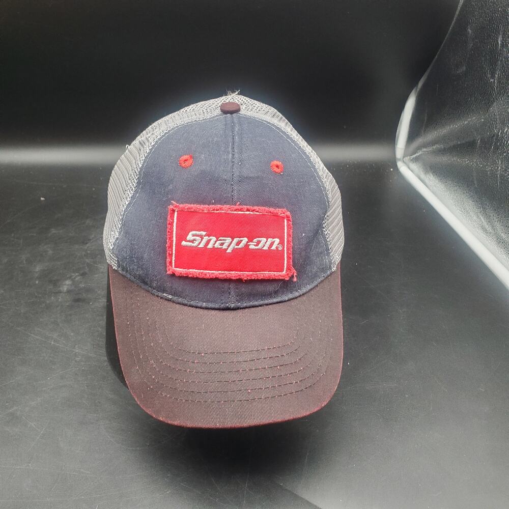Snap-on Mesh Trucker Hat Adjustable Gray Black Red Logo Official Licensed Cap